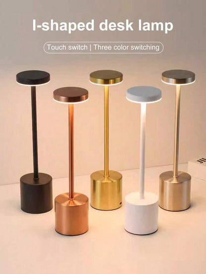 مصباح طاولة LED ستايل نورديك - متعدد الألوان وقابل لإعادة الشحن