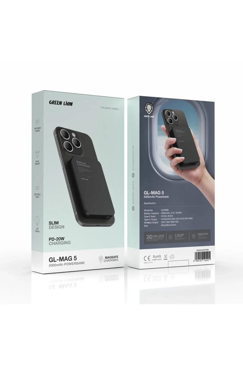 بطارية محمولة GL-MAG5 بسعة 5000 مللي أمبير - متوافقة مع MagSafe