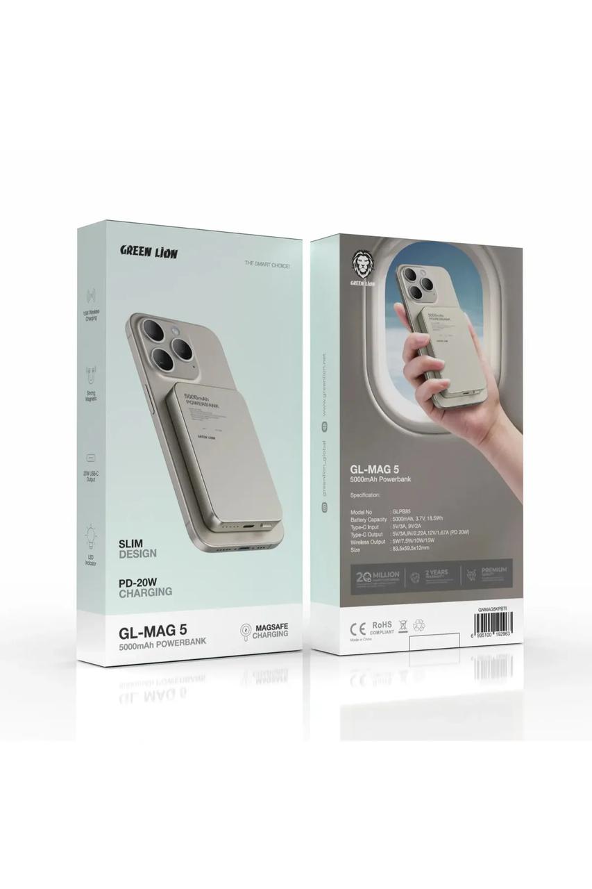 بطارية محمولة GL-MAG5 بسعة 5000 مللي أمبير - متوافقة مع MagSafe