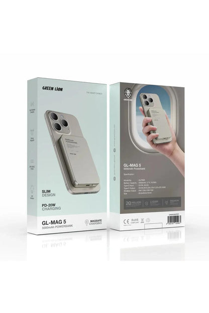 بطارية محمولة GL-MAG5 بسعة 5000 مللي أمبير - متوافقة مع MagSafe