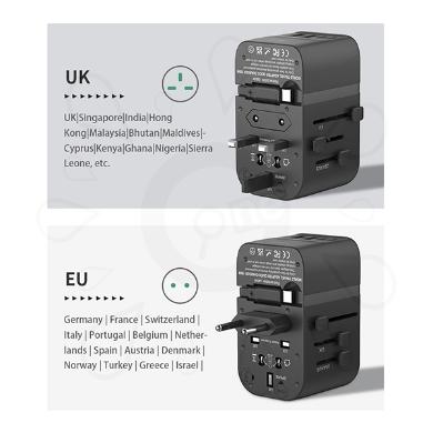 محول السفر GaN بقوة 65 واط مع كابل قابل للسحب (HHT907)