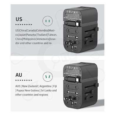 محول السفر GaN بقوة 65 واط مع كابل قابل للسحب (HHT907)