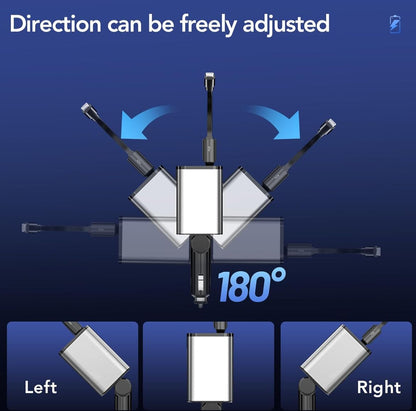 شاحن سيارة قابل للسحب 4 في 1، متوافق مع iPhone 16