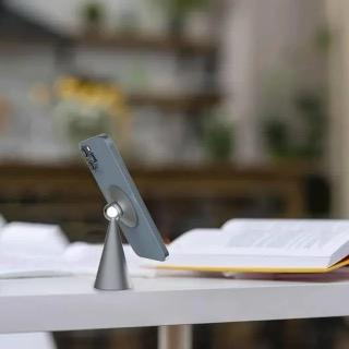 حامل هاتف مغناطيسي من باورولوجي بتصميم مخروطي للمكتب مع 17 مغناطيس N5 - أسود