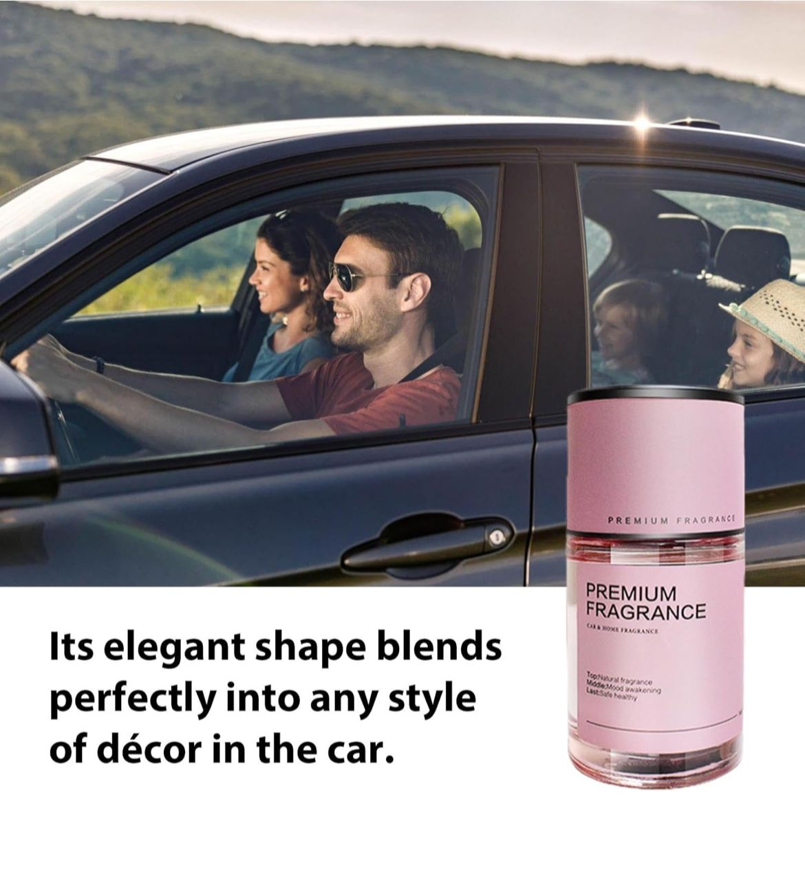 زجاجة عطر للسيارة، معطر هواء للسيارة، ناشر عطور خفيف الوزن سعة 160 مل
