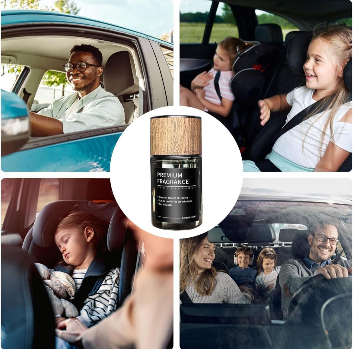 زجاجة عطر للسيارة، معطر هواء للسيارة، ناشر عطور خفيف الوزن سعة 160 مل