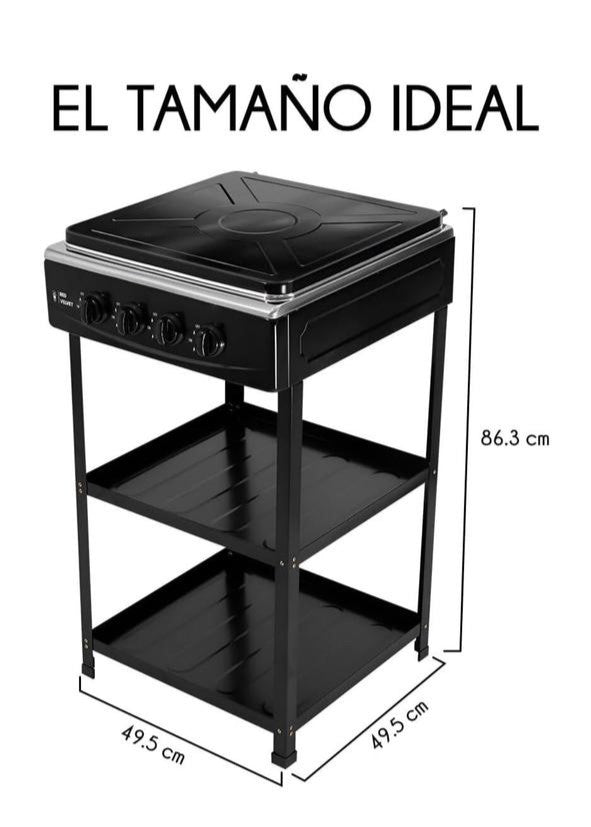 الشواية متعددة الاستخدامات RED VELVET بالغاز مع 4 شعلات ورف