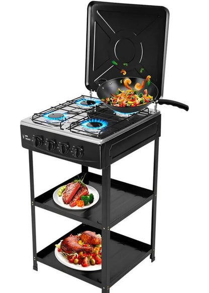 الشواية متعددة الاستخدامات RED VELVET بالغاز مع 4 شعلات ورف