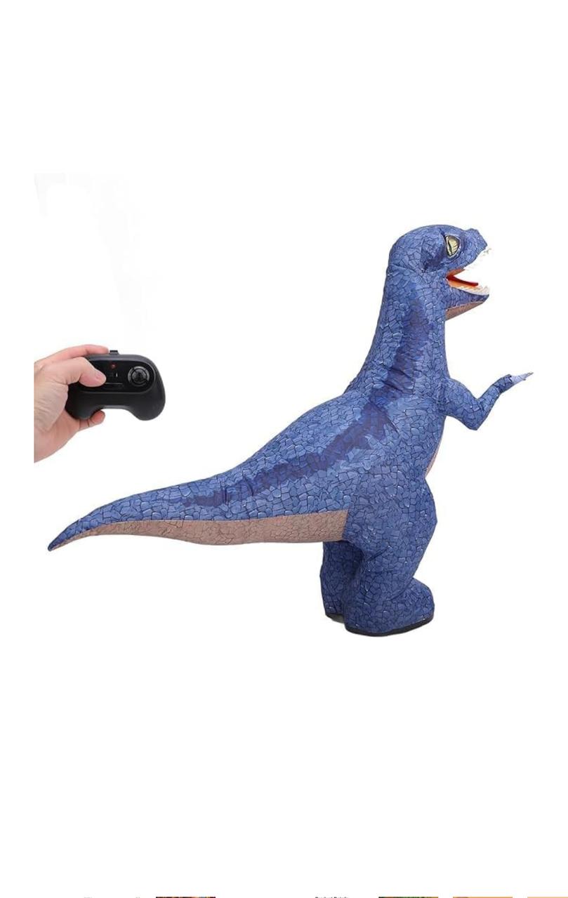 لعبة ديناصور قابلة للنفخ من nino's بطول 3 أقدام بجهاز تحكم عن بُعد للأطفال