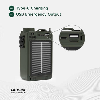 راديو وسماعة بلوتوث Green Lion Vintage Solar Pro مع باور بانك