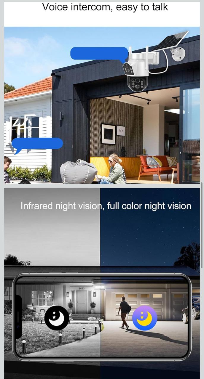 كاميرات المراقبة الخارجية بالطاقة الشمسية من Cryfokt