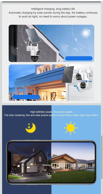 كاميرات المراقبة الخارجية بالطاقة الشمسية من Cryfokt