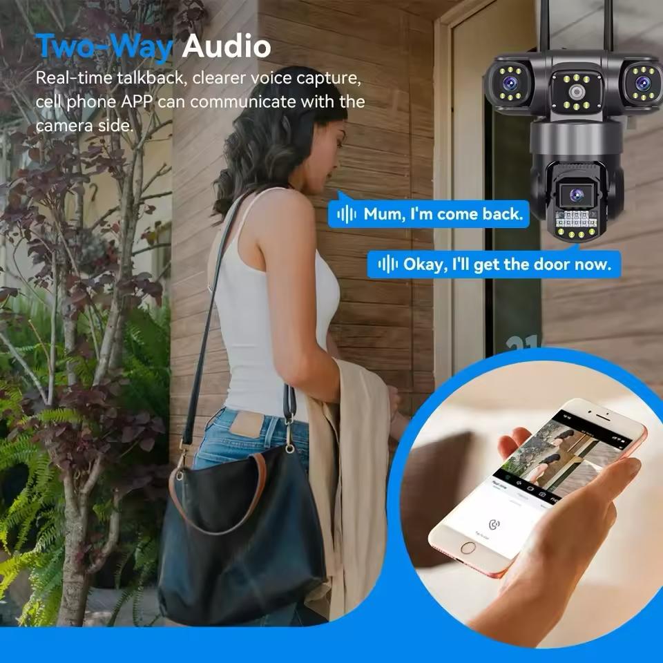 كاميرا مراقبة خارجية متطورة بدقة 12 ميجابكسل (6K)