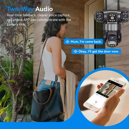 كاميرا مراقبة خارجية متطورة بدقة 12 ميجابكسل (6K)