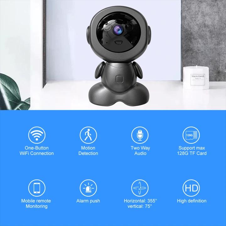 كاميرا واي فاي ذكية للمراقبة المنزلية الداخلية بدقة 1080P