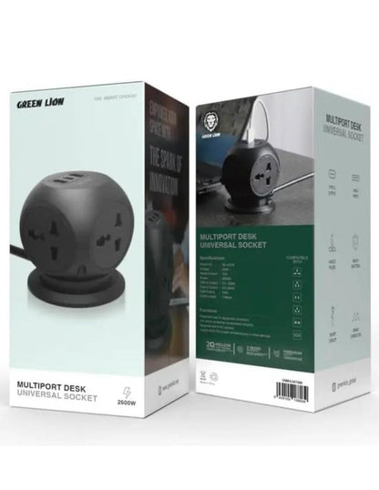 Green Lion Universal Multi-Port Desktop Socket
