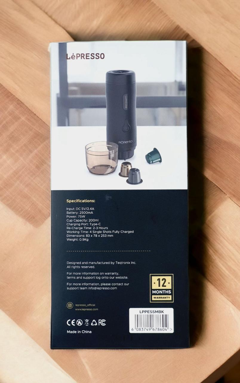 LEPRESSO MOMENTO 2.0 ماكينة إسبرسو محمولة