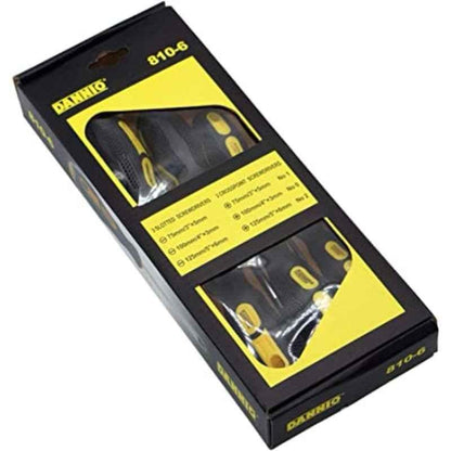 مفك دانيو العريض الممغنط غير القابل للانزلاق (عبوة من 6 قطع)