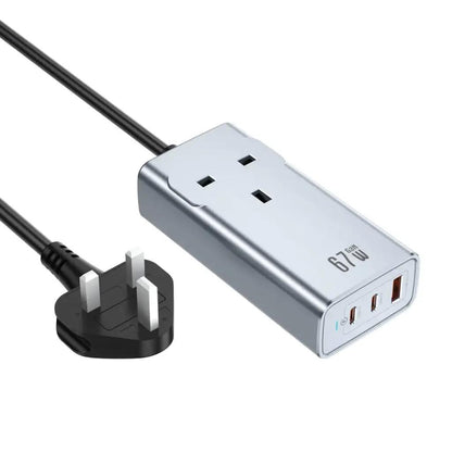 جرين ليون مقبس شحن بريميوم GaN بقوة 67 واط – رمادي