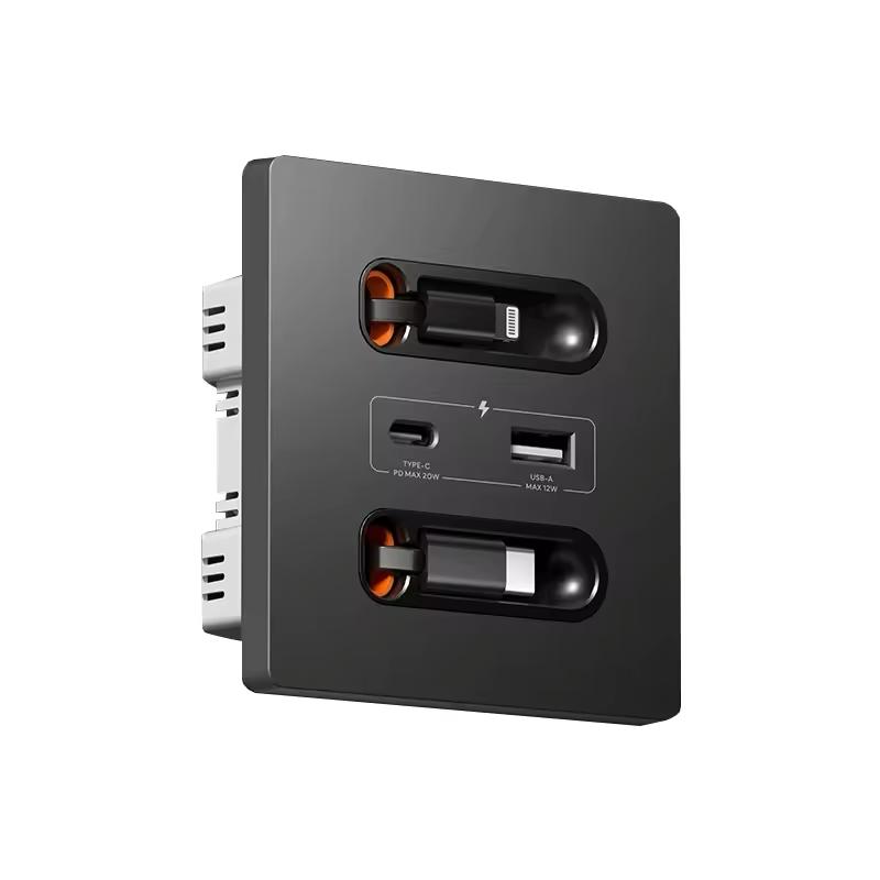 شاحن سريع بقوة 20 واط مع كابلات مدمجة