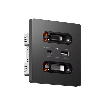 شاحن سريع بقوة 20 واط مع كابلات مدمجة