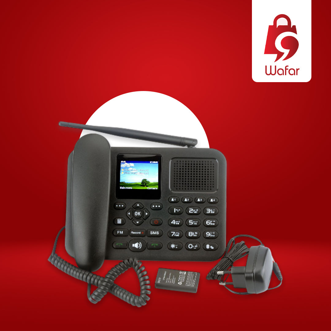 هاتف لاسلكي ثابت بتقنية GSM بشاشة LCD ملونة