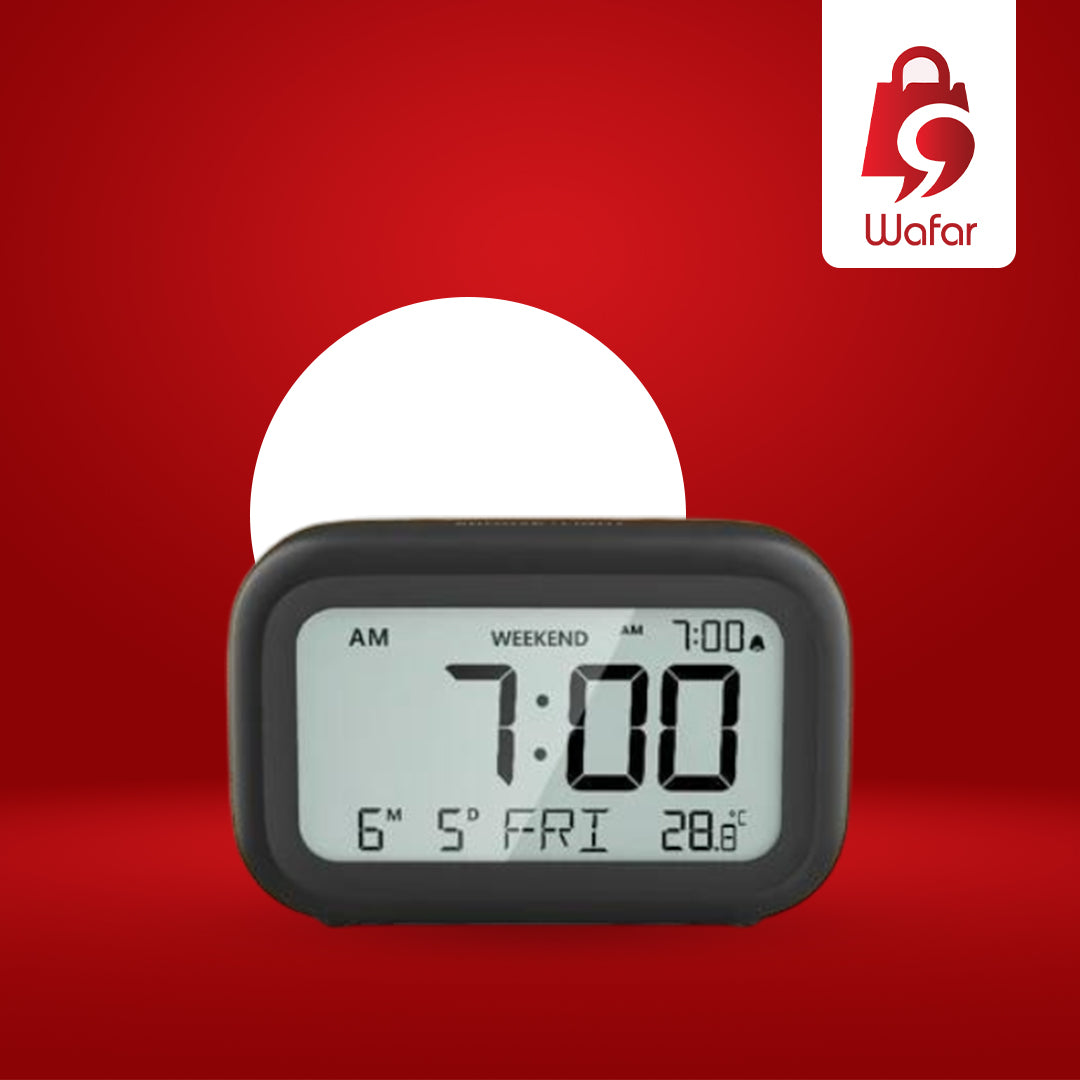 الساعة الرقمية المنبهة مع التاريخ ودرجة الحرارة